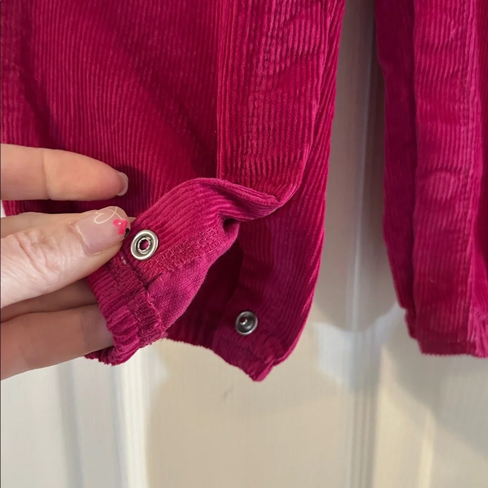 Carters dark pink corduroy overalls 18m